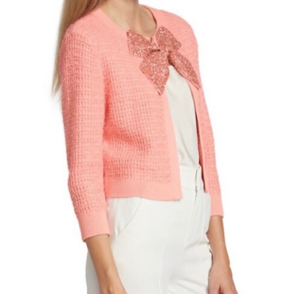 Alice & Olivia Embellished bow cardigan - Picture 2 of 4